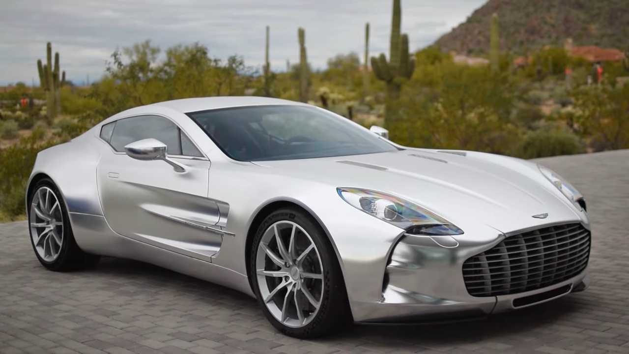 Aston Martin One-77 in silver