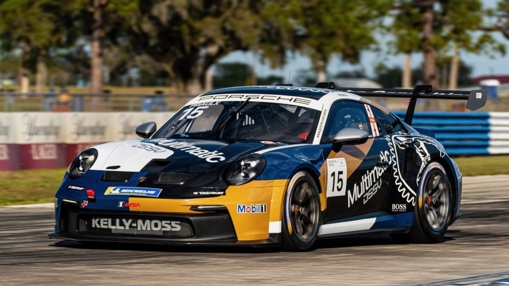 Porsche Cup car on track