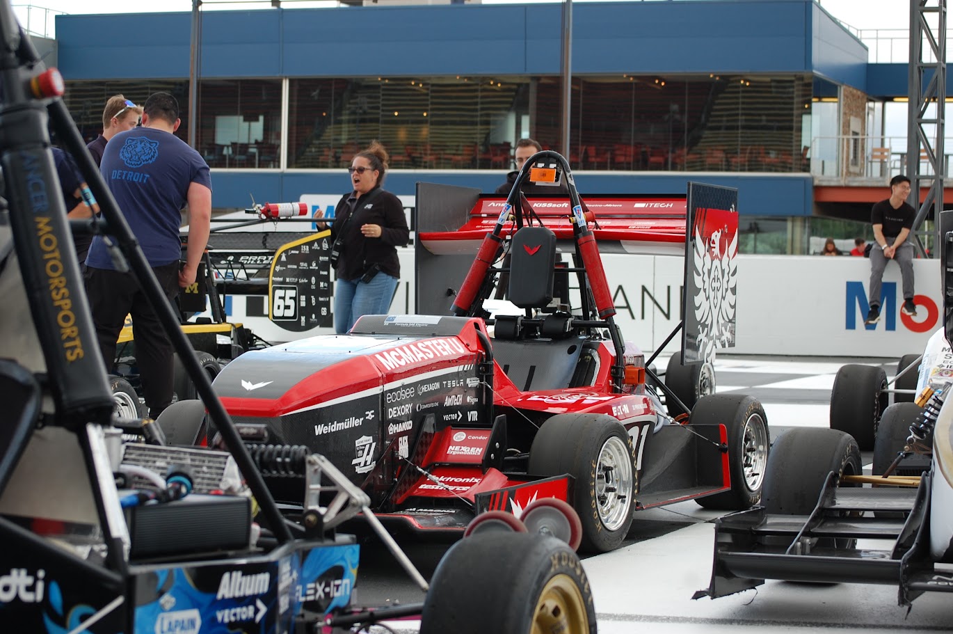 Car 101 lined up with the other Canadian teams for the group photo