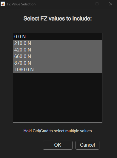 Load cases to include