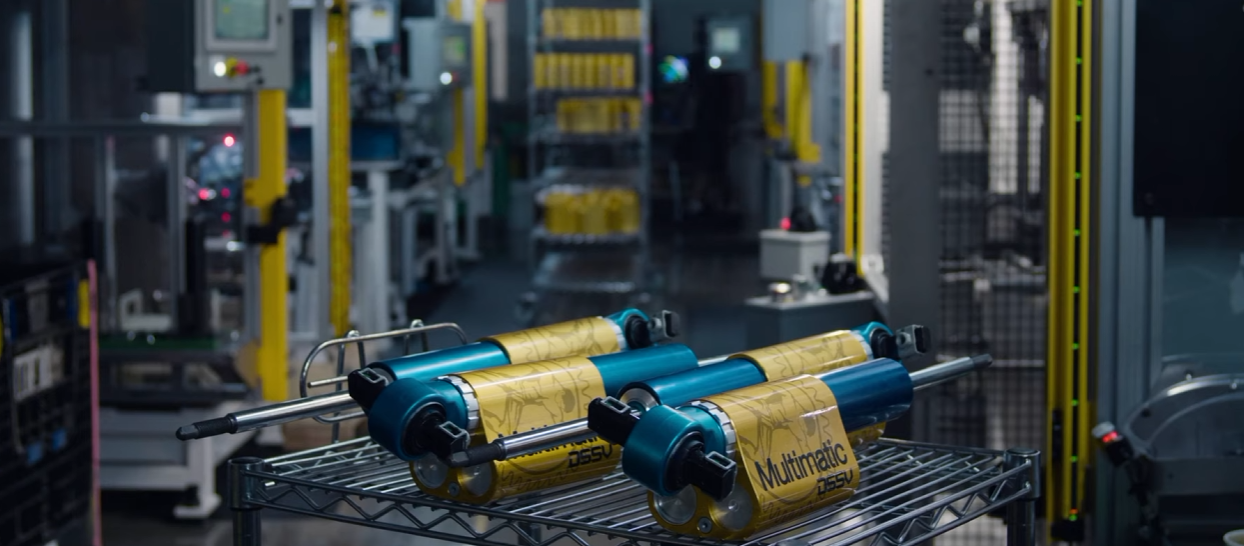 Spool valve dampers on the production cell